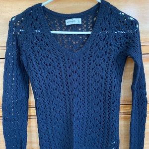Abercrombie Kids Navy Knit Sweater, Size Large